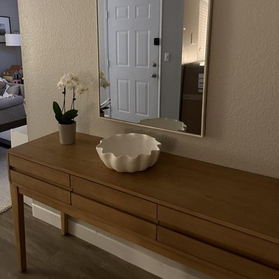 Herriman Wooden Console Table With Drawers Natural - Threshold ...