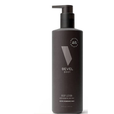 Bevel Men's Body Lotion with Shea Butter, Argan Oil, Vitamin B3 and Vitamin E - 16oz
