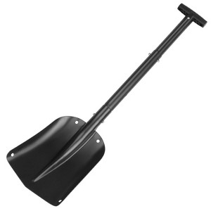 iMountek "Portable Aluminum Snow Shovel with Collapsible 3-Section Adjustable Anti-Skid Handle for Camping" Black - 1 of 4