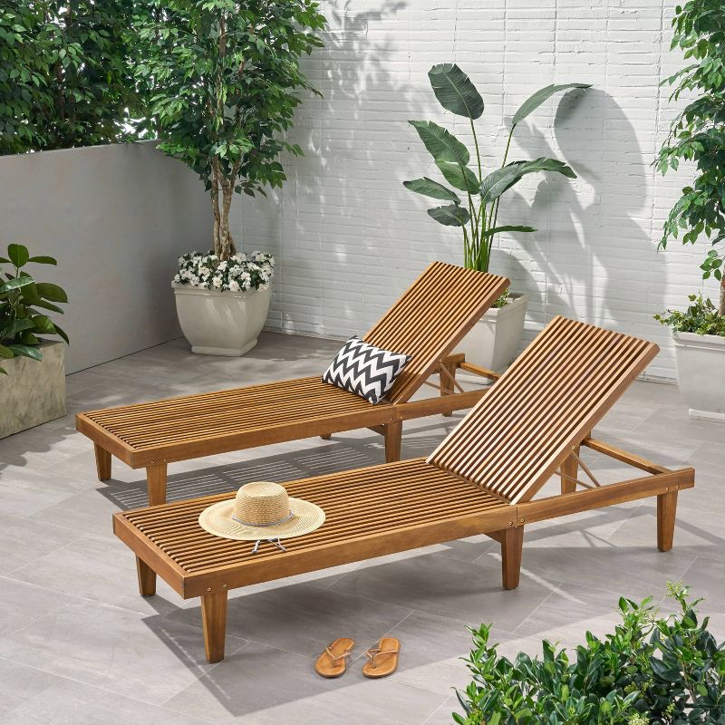2pk Nadine Wooden Chaise Lounge - Christopher Knight Home, 3 of 8