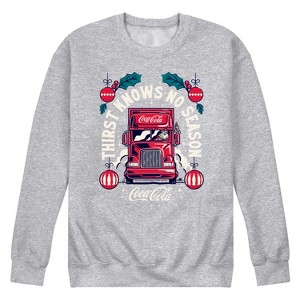 Men's - Coca Cola - Thirst Knows No Season Graphic Fleece Sweatshirt - 1 of 4