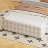 NicBex Modern 46.3" Velvet Bench Rectangular Footstool for Bedroom and Entryway - 3 of 4
