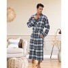 ADR Men's Lightweight Flannel Robe, Soft Cotton - 2 of 4