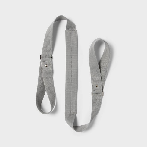 GAIAM NEW Gray Yoga Mat Sling Easy Closure Straps DURABILITY+