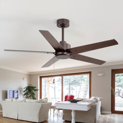 Airsurfer 52" Vintage Ceiling Fan with 5 Plywood Blades,3 Speed Reversible Motor Indoor Ceiling Fan for Livingroom