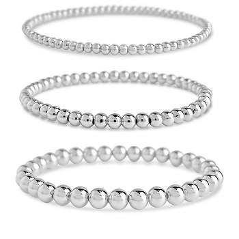 Faux Pearl Stretch Bracelet 5pc - A New Day™ White : Target