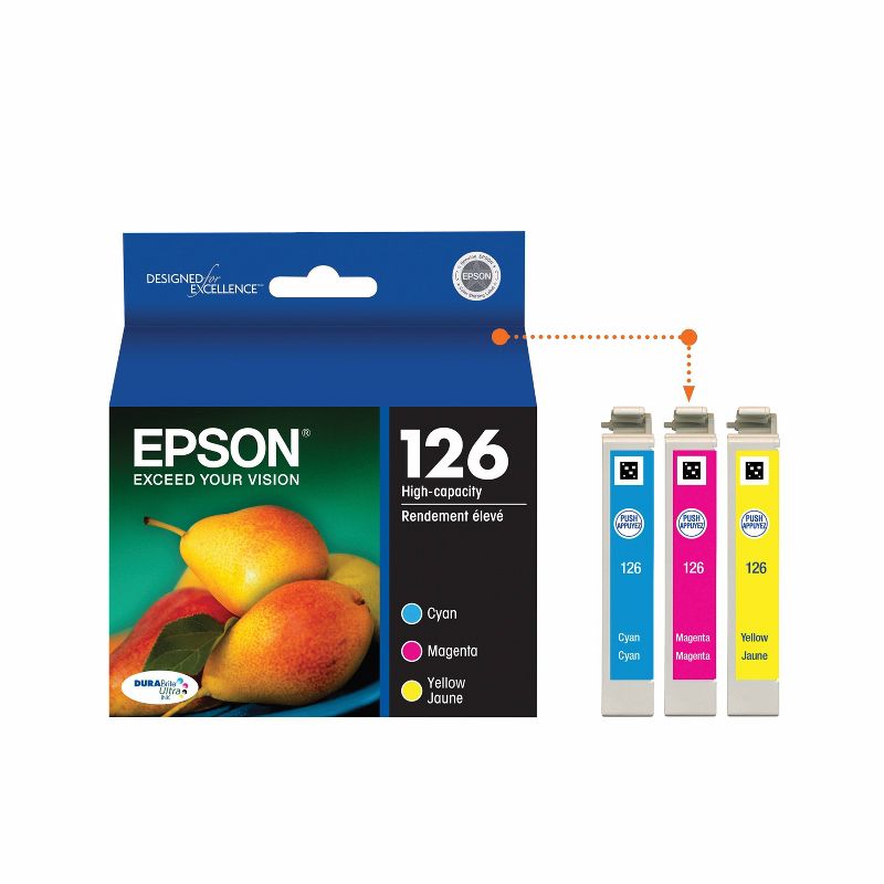 Epson 126 Single & 3pk Ink Cartridges - Black, Multicolor, 3 of 10