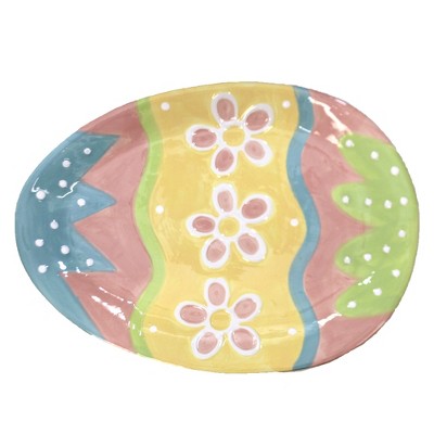 Tabletop 15.25" Parade Egg Platter Johanna Parker Easter Serving Flower Transpac  -  Serving Platters