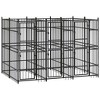 vidaXL Outdoor Dog Kennel Large Dog Crate Dog Cage Exercise Playpen Steel - 2 of 4