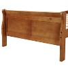 CAVINAS Twin Size Sleigh Bed Modern Wooden Bed Frame with Wood Slats, Headboard and Footboard for Bedroom - 3 of 4