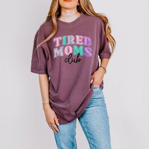 Simply Sage Market Women's Tired Moms Galaxy Short Sleeve Garment Dyed Tee - 1 of 4