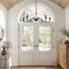 DORESshop 6-Light Black Industrial Metal Chandelier with E12 Socket, No Bulbs Included - 4 of 4