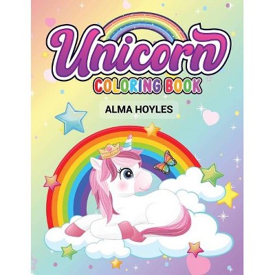 Unicorn Coloring Book - Large Print by  Alma Hoyles (Paperback)