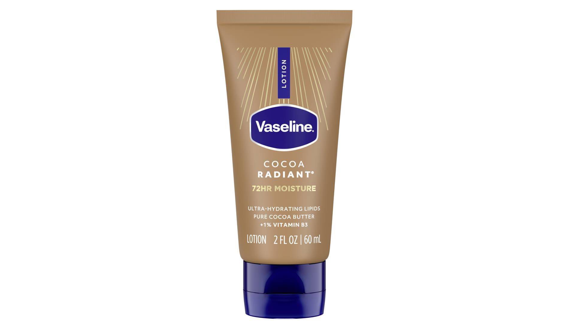 Vaseline Intensive Care Cocoa Radiant Hand and Body Lotion - Travel Size - 2 fl oz: Tube, Normal to Very Dry Skin