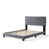Okak Queen/Full Primary Bedroom Bed Frame with Upholstered Headboard & Nailhead Trim,Modern Platform Bed No Box Spring Needed - 4 of 4