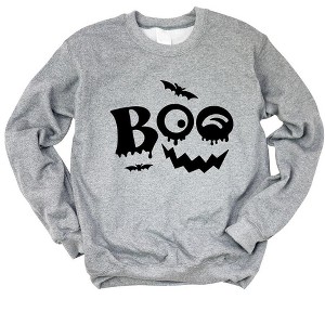 Simply Sage Market Women's Graphic Sweatshirt Boo Face - 1 of 4