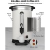 Coffee Urn, Stainless Steel Double Wall Commercial Coffee Maker for Buffet Wedding Meeting Gathering, Large Capacity Hot Water Dispenser - 4 of 4