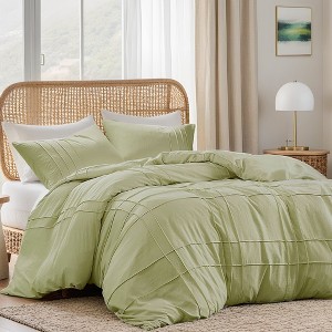 BAGOKIE 2/3-Piece Bedding Set Duvet Cover with Pillow Shams - 1 of 4
