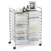 Tangkula 20-Drawers Rolling Storage Cart with Organizer Top - 3 of 4