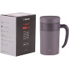 Zojirushi 16oz Stainless Steel Tea Tumbler with Handle Brown: Travel Mug for Hot Beverages, Hand Wash - 2 of 4