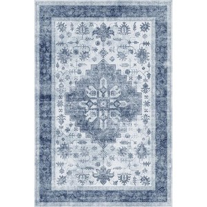 Coucheta Floral Area Rug Machine Washable Stain Resistant Non-Slip Thin Carpet for Living Room Dining Table Bedroom, Multi-Color & Size - 1 of 1