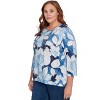Monotone Floral Embellished Top - 3 of 4