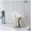 Special Metal Bathroom Vanity Countertop Storage Organizer Canister Jar - Nu Steel: Stainless Steel Container with Lid - 4 of 4