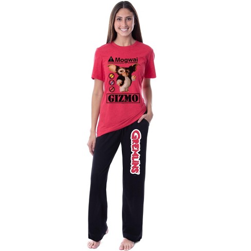 Gremlins Womens Mogwai Rules Logo Movie Film Sleep Pajama Set Crewneck Medium Multicoloured