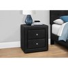Monarch Specialties Accent Table Side End Nightstand Lamp Living Room Bedroom Metal Laminate Black Contemporary Modern - 2 of 4