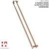 Modern Copper Push Pull Door Handle – Long Stainless Steel Handle for Glass, Barn, Shower, or Wooden Doors – Contemporary Entry Hardware - 3 of 4