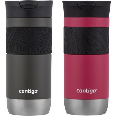  Contigo Byron Vacuum-Insulated Stainless Steel Travel Mug with  Leak-Proof Lid, Reusable Coffee Cup or Water Bottle, BPA-Free, Keeps Drinks  Hot or Cold for Hours, 24oz, Midnight Berry : Home & Kitchen