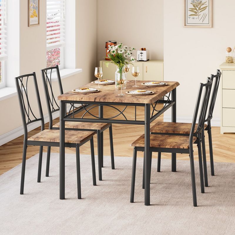 Whizmax Kitchen Chairs for 4 Rectangular Dining Table Set for Small Space, 3 of 9