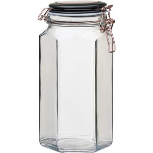Amici Home Adler Collection Food Safe Hermetic Preserving Glass Canister With Lid & Clippers - 1 of 4