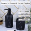 Evideco French Home Goods Marble Resin Soap Dispenser with Black Pump - 3 of 4