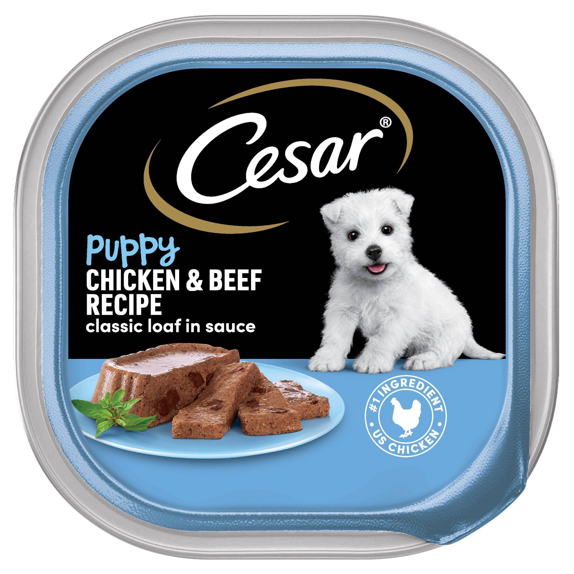 Cesar Classic Loaf in Sauce Chicken, Gravy and Beef Flavor Small Breed Puppy Wet Dog Food - 3.5oz