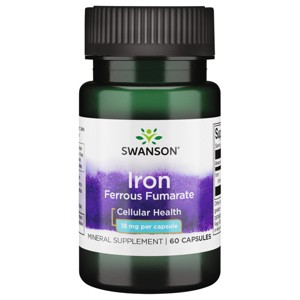 Swanson Iron Ferrous Fumarate 18 mg 60 Capsules - 1 of 2