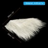 Unique Bargains DIY Crafts Halloween Gnome Beard Plush Fluffy Faux Fur Fabric Square Patches - 2 of 4