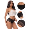 INSPIRE CHIC Women's Mid Rise Breathable Soft Lace Overlay Underwear Seamless Hipster Briefs - 3 of 4