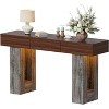 PAKASEPT 63" Extra Long Console Table with 3 Drawers, Wooden Narrow Entryway Table, for Hallway, Living Room, Brown - 2 of 4