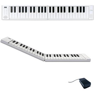 Carry-on Folding Piano 49 Touch – Ultra-Portable Keyboard with 128 Voices, USB & Bluetooth MIDI for Travel & Practice - 1 of 4