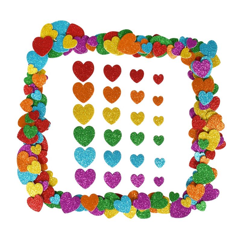 READY 2 LEARN™ Glitter Foam Stickers - Hearts - Multicolor - 168 Per Pack - 3 Packs, 2 of 5
