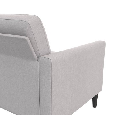 Light Gray Linen 67'' Wood Frame Pillow-Top Arm Sofa