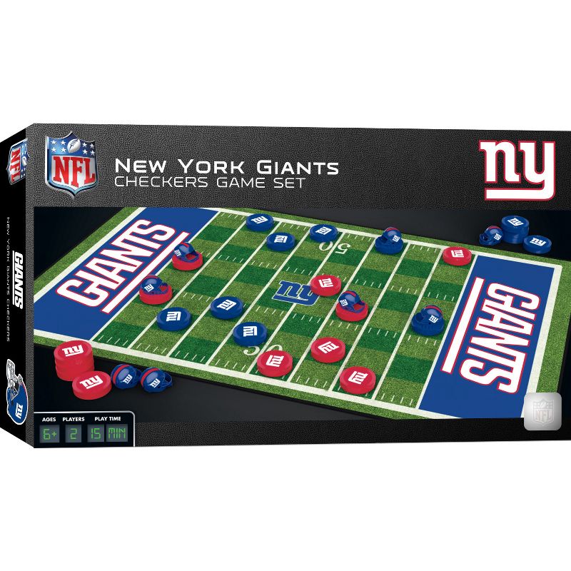 MasterPieces Officially licensed NFL New York Giants Checkers Board Game for Families and Kids ages 6 and Up, 2 of 6
