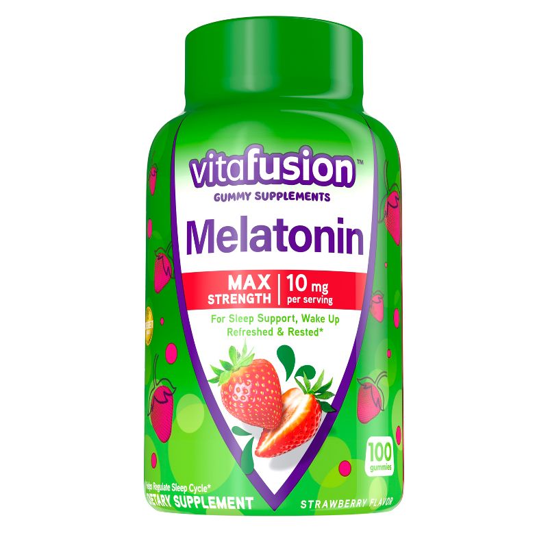 Vitafusion Max Strength Melatonin Gummies for Sleep Support - 100ct, 1 of 11