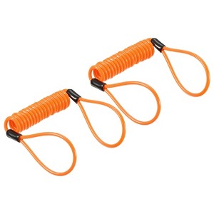 Unique Bargains Steel Spring Luggage Locking Security Cables with Double Loops 2 Pcs - 1 of 4