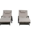 Outdoor Patio Chaise Lounges, Patio Adjustable Recliner up to 150° with Removable Cushions, Armrest Wicker Long Reclining Chaise-Coolbibila - 4 of 4