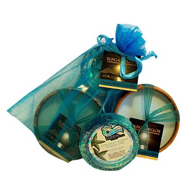 Hawaiian Waters Ocean Bliss Loofah Lather / Soy Poi Candle Gift Set