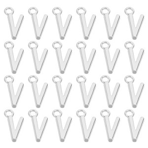 Unique Bargains Metal Bulk Elegant DIY Crafts Jewelry Making Initial Pendant 50 Pcs - 1 of 4