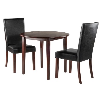 3pc Clayton Drop Leaf Dining Set Walnut - Winsome