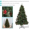 Sunnydaze Merry Berries Pre-Lit Artificial Christmas Tree - 7' H - Green - 2 of 4